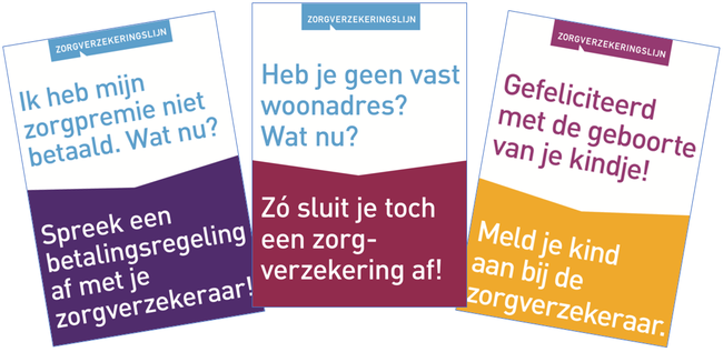 Flyers over de verplichte zorgverzekering
