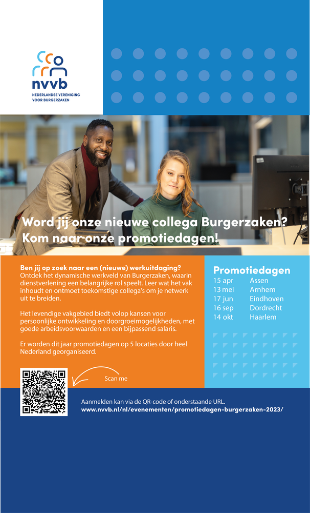 Verzoek aan gemeenten: help ons de promotiedagen Burgerzaken te communiceren naar inwoners!